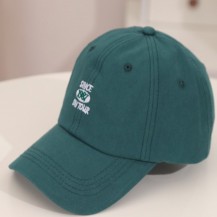  letter embroidered emerald green baseball cap