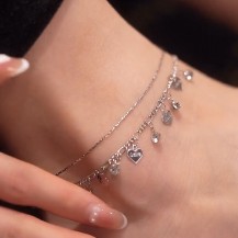 heart anklets for women