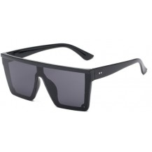black flat top square oversize sunglasses