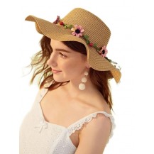 flower bow knot floppy hat