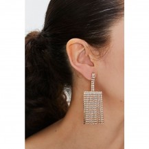 Rhinestone Fringe Drop Earrings
