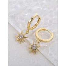 Rhinestone Love Hoop Earrings