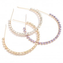 Oh My Elegance Gold Rhinestone Hoop Earrings