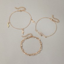 Heart Charm Bracelet Set