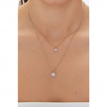 Rhinestone Evil Eye Pendant Necklace