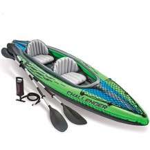 green inflatable set with aluminum oars