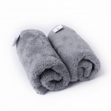 2PCS Grey Microfiber Towels