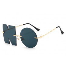 letter design tinted lens sunglasses