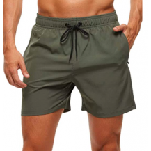 Men Zip Pocket Drawstring Swim Trucks