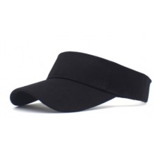 black adjustable sun visor hat