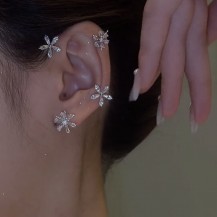 flower ear cuff for women