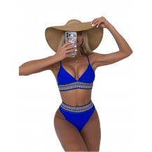 royal blue triangle bikini top
