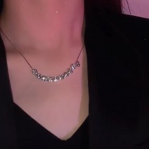 silver necklace adjustable