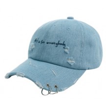 slogan embroidered baseball cap