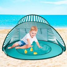 sun shelter with mini pool for infant
