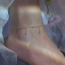 crystal beads anklet
