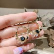 crystal flower dangle earring