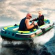 2 seat green raft inflatable kayak