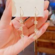 sterling silver flower dangle earrings