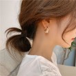 flower crystal earrings gold