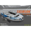 4 person grey inflatable boat