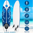 6 foot foam white and blue surfboard