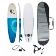8 ft blue surfboard
