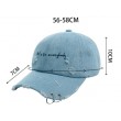  baby blue embroidered baseball cap