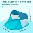 beach pop up tent blue