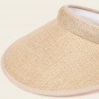 solid beige straw visor sun hat