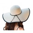 big bowknot floppy foldable roll up straw sun hat