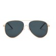 black aviator sunglasses with gold trim