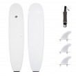 8' black premium foam wax free soft surfboard
