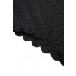 black knotted scalloped cutout trim one piece