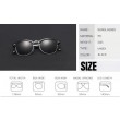 black polarized semi-rimless sunglasses