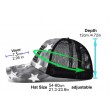 black criss cross ponytail hat
