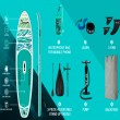 blue inflatable paddle board