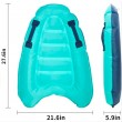  blue inflatable surf body board with handles