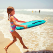 blue inflatable bodyboard