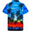 Bright  blue coconut hawaiian shirt mens