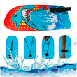 41” red and blue shark boogie board