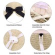 bowknot ribbon summer beach sun hat
