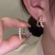 pearl gold earrings stud