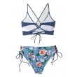 light blue floral bikini