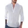 mens linen long sleeve t-shirt
