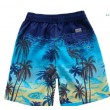 blue palm tree hawaiian short