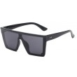 black flat top square oversize sunglasses