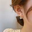 flower pearl earrings for women