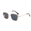 black geometric frame sunglasses