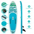 green inflatable stand up paddle board